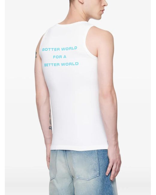 BOTTER White Recycle-Detail Tank Top for men