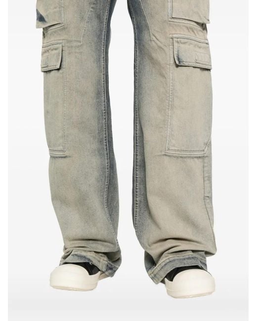 Jeans Con Tasche Cargo di Rick Owens in Gray da Uomo