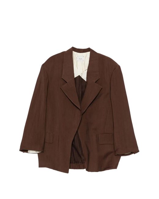 Alysi Brown Collared Pocket Jacket