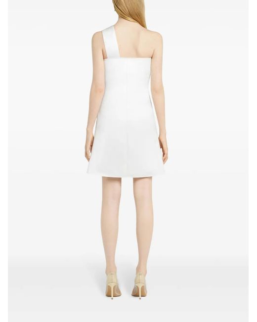 Courreges カットアウト サテンドレス White