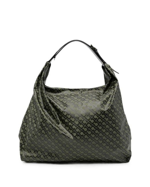 Gherardini Black Amazzonia Monogram-Print Shoulder Bag