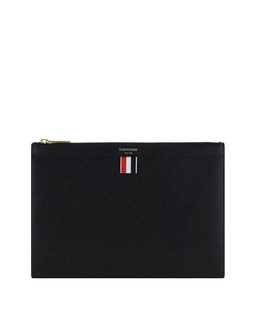 Thom Browne Black Pebble Grain Medium Document Holder