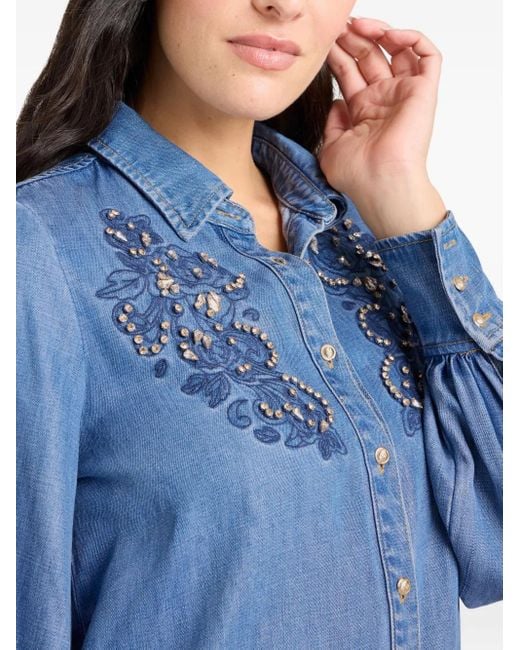 Chemise Juliette À Ornements Strassés Cinq À Sept en coloris Blue