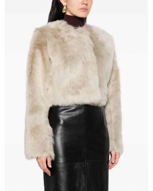 IRO Natural Lamb-Fur Cropped Jacket