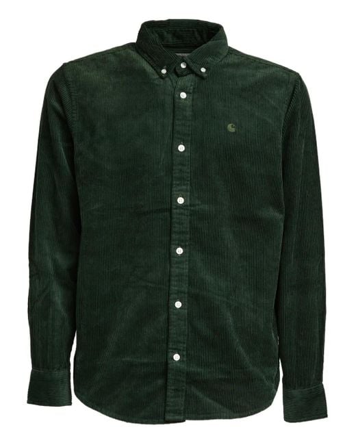 Carhartt Button-Down Logo Shirt in Green for Men Lyst UK