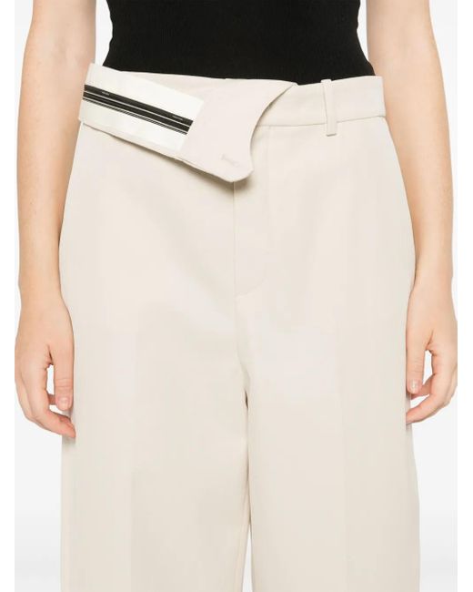 Fendi Natural Wide Leg Pants