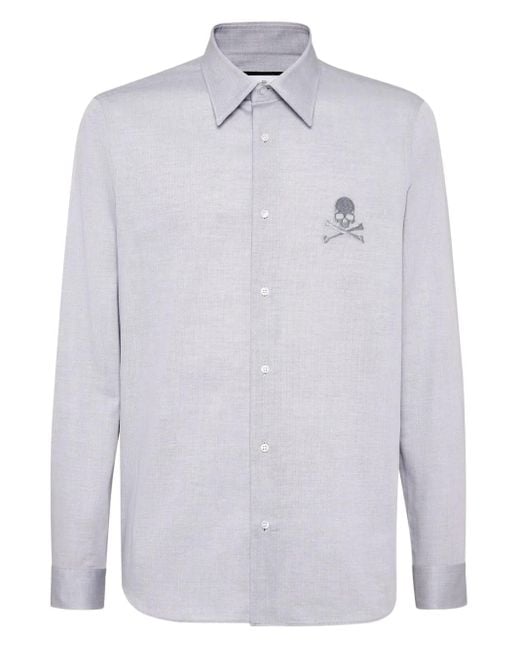 Philipp Plein White Cotton Shirt for men