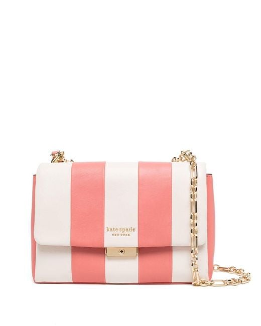 Kate Spade Leather Carlyle Striped Shoulder Bag in Pink | Lyst