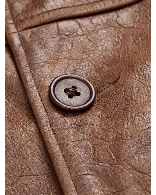 RRL Brown Bradley Leather Jacket for men