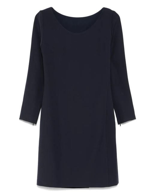 Emporio Armani Blue Cady Short Dress