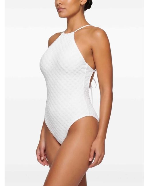 Missoni White Open-Back Swimsuit