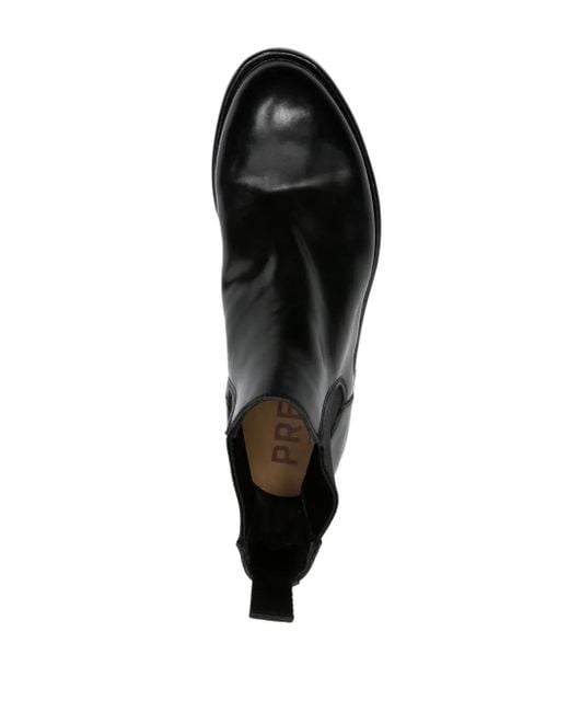 Premiata Black Ankle-Length Slip-On Shoes With Elasticated Panels for men
