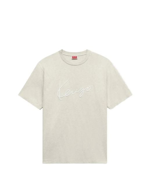 KENZO White Signature Classic T-Shirt For for men