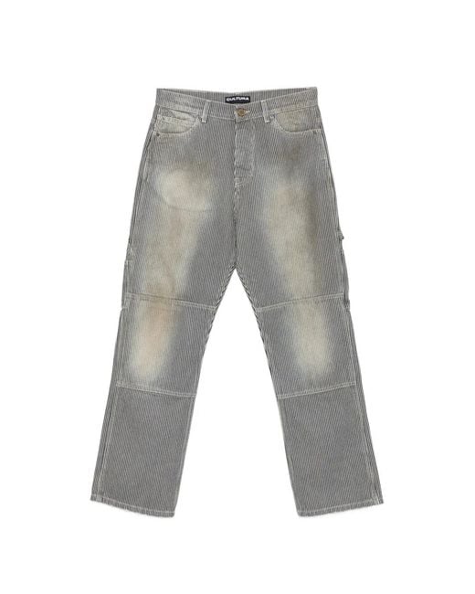 Cultura Gray Striped Jeans for men