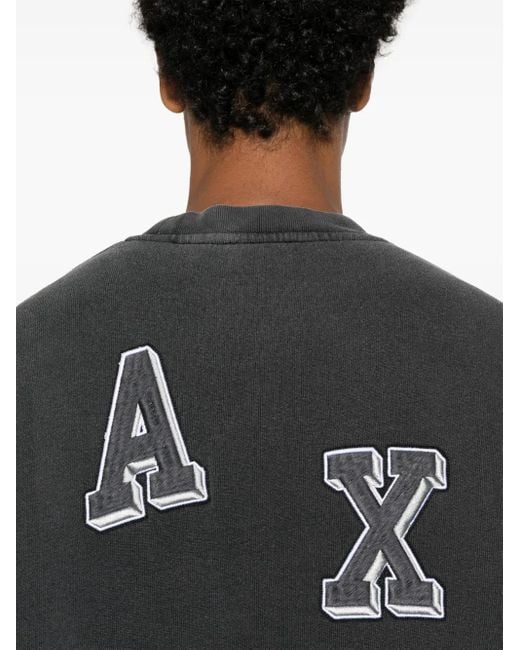 Sudadera con bordado Typo Axel Arigato de hombre de color Black