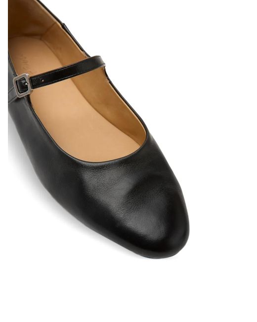 Marsèll Black Strascico Buckle-Strap Ballerina Shoes
