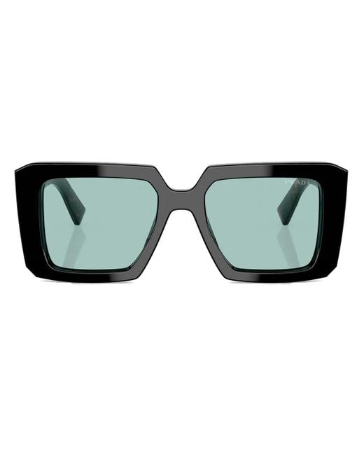Prada Green Square-Frame Sunglasses