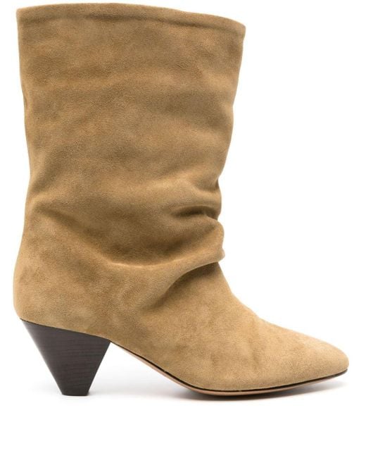 Isabel Marant Brown Reachi Suede Leather Boots