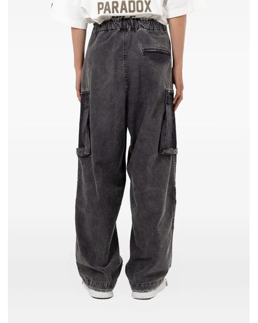 Maison Mihara Yasuhiro Gray Panelled Drawstring Jeans for men