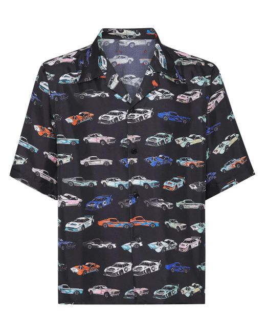 メンズ Philipp Plein Cars Racing シャツ Blue