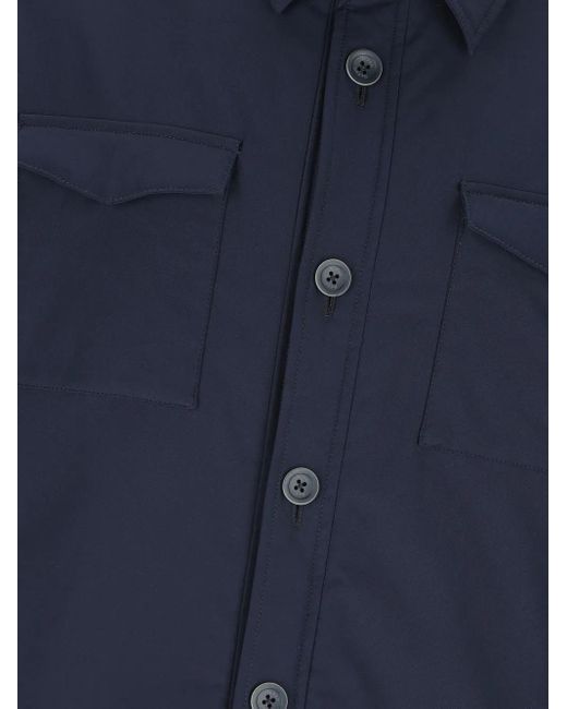 Sobrecamisa con bolsillo con solapa Herno de hombre de color Blue