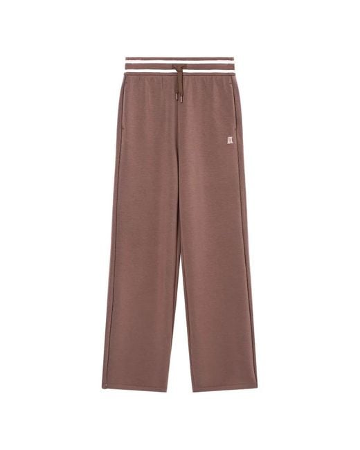 ARMANI EXCHANGE Brown Logo-Plaque Track Pants