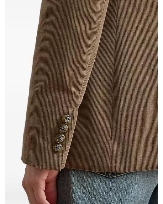 Ralph Lauren Brown Corduroy Buttoned Jacket