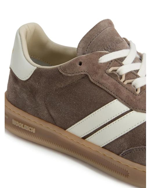 Woolrich Brown Doubleu Lace-Up Sneakers