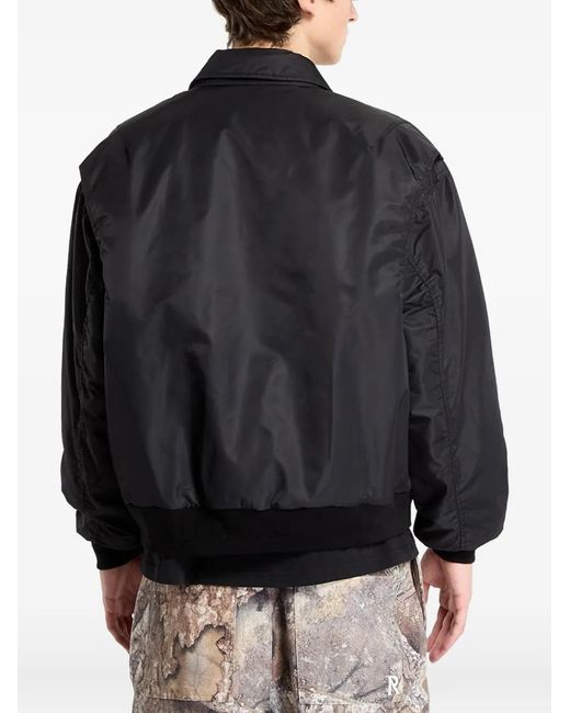 Brain Dead Black Veste Bomber Brodée for men
