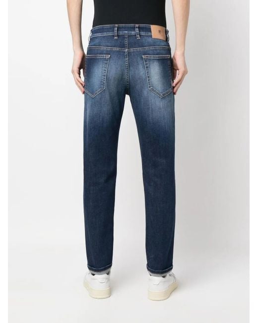 PT Torino Blue Mid-Rise Slim-Fit Jeans for men