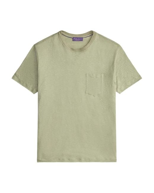 Ralph Lauren Green T-Shirt À Col Ras Du Cou Et Poche for men