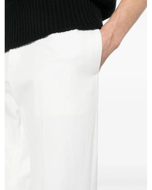 Jil Sander Tapered-Hose Aus Gabardine in White für Herren