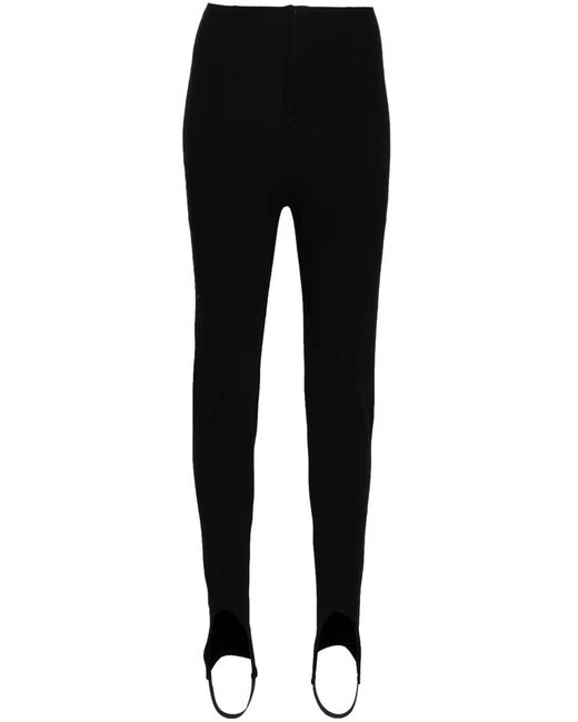 Philosophy Di Lorenzo Serafini Black Foot-Strap Leggings