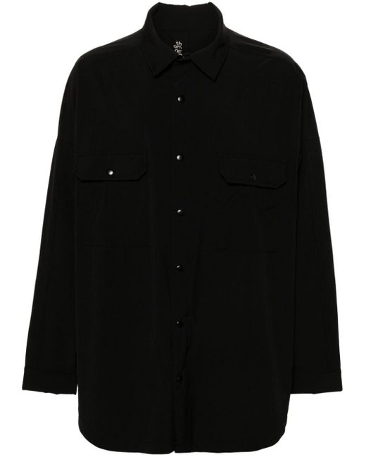 Thom Krom Black Press-stud Long-sleeve Shirt for men