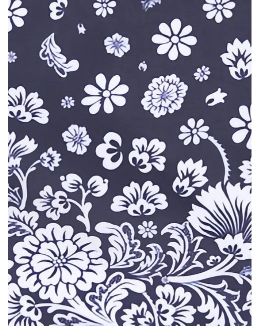 Orlebar Brown Blue Floral-Print Swim Shorts for men