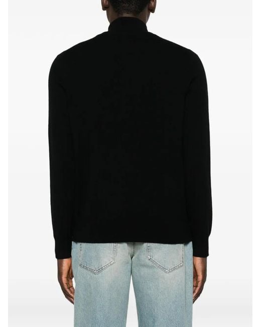 Bompard Black Half-Zip Sweater for men
