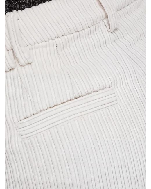 Benetton White Corduroy Flared Trousers