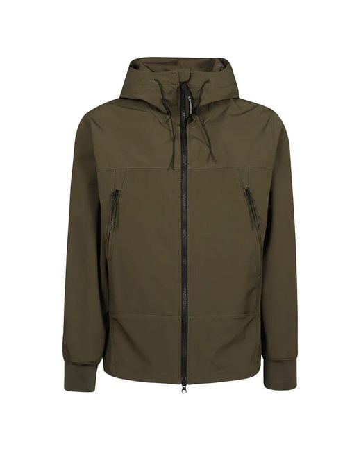 C P Company Green Zip-Up Hooded Jacket for men