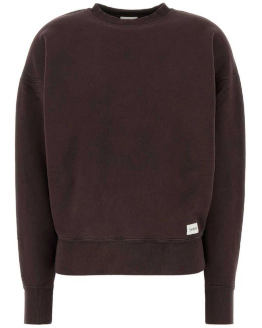 Saint Laurent Brown Logo-Appliqué Sweatshirt