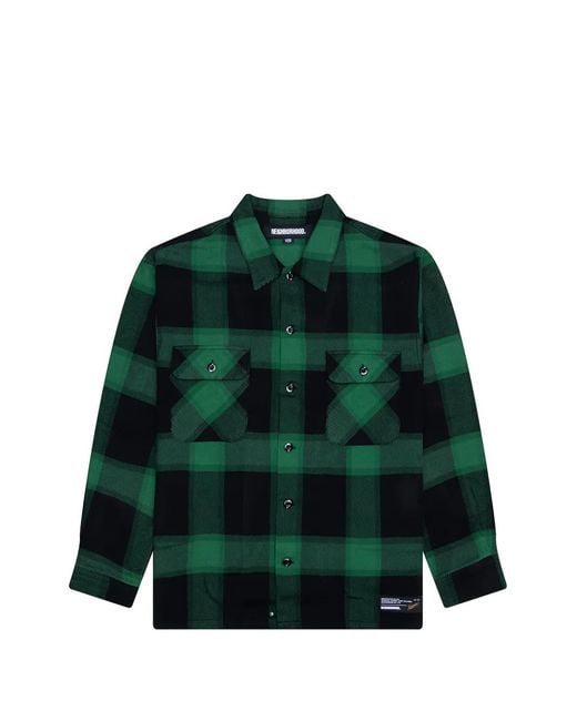 Neighborhood Green Buffalo-Check Shirt for men