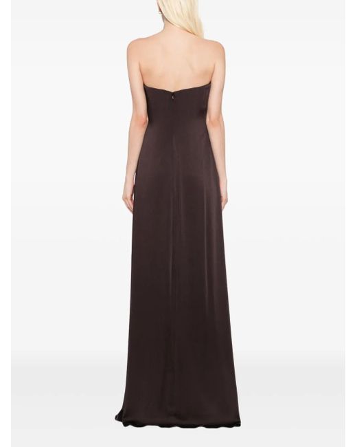 Amsale Brown Strapless Dress