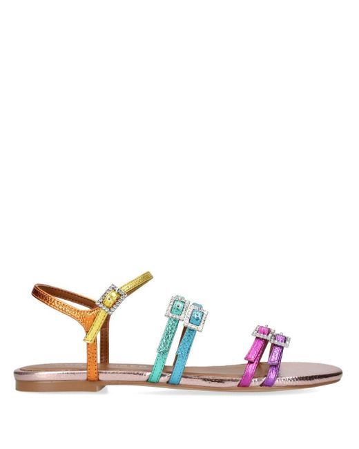 Kurt Geiger Multicolor Pierra Strappy Flat Sandals