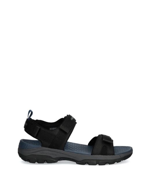 Skechers Black Tresmen Ryer Touch-Strap Sandals for men