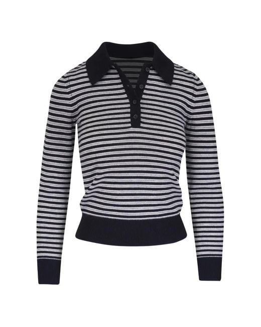 Nili Lotan Blue Prescott Polo Shirt