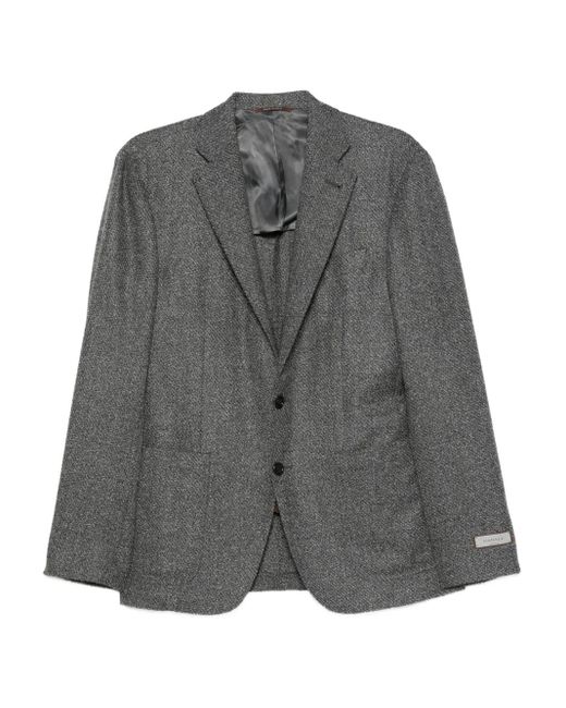 Chaqueta texturizada con dos botones Canali de hombre de color Gray