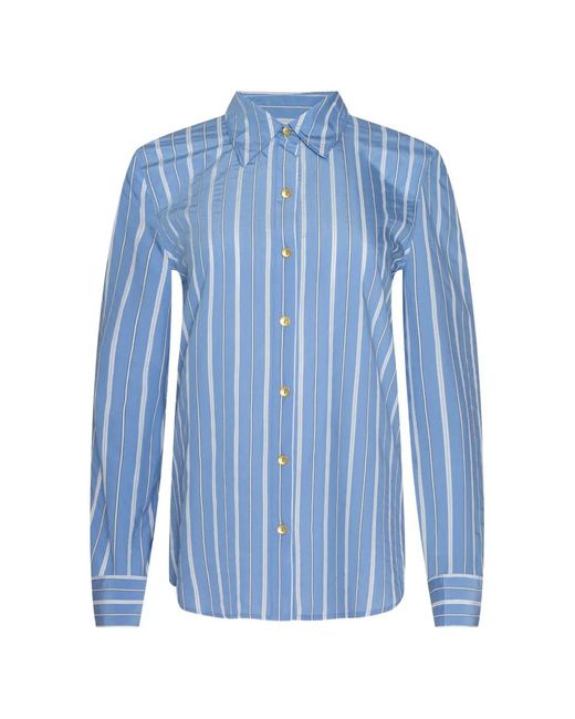 L'Agence Blue Ellery Striped Shirt