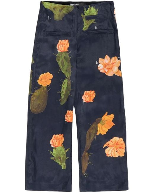 Bimba Y Lola プリント ストレートパンツ Blue
