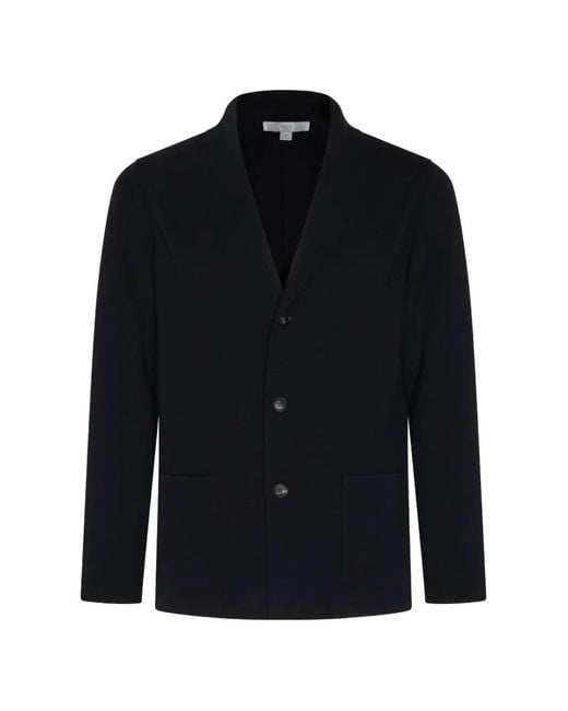 Malo Blue Notched-Lapels Single-Breasted Jacket for men