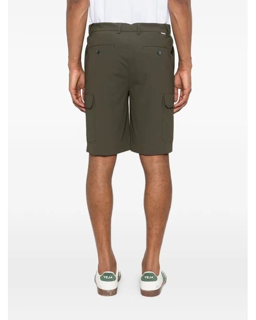 DISTRETTO 12 Green Drawstring Cargo Shorts for men