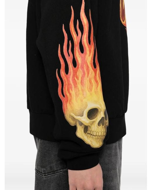 Melt Black Printed Hoodie for men